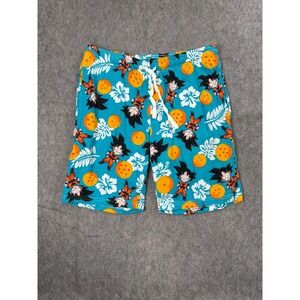 Dragon Ball Z Sleep Shorts Mens Medium Blue Cotton Goku Anime Lounge Pajamas M